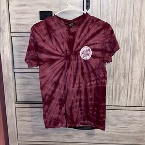 Santa cruz tiedie graphic tee